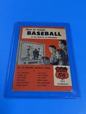 1953 Phillips 66 Schedule ‘How To Watch Baseball on Television’ w/MICKEY MANTLE