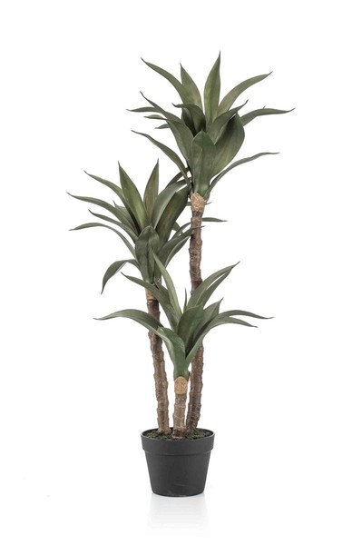 Artplants KüNstliche Drachenbaum-Agave Tzalam, KüNstlichestäMme, GrüN, 100Cm-image