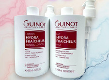 Guinot Hydra Fraicheur Refreshing Cleansing Milk  Toning Lotion 500ml ibea