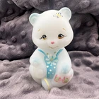 Fenton QVC Summer Swimsuit Bear Opal Satin Limited Edition Glass Figurine