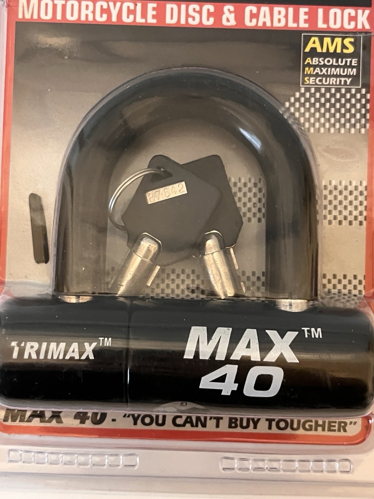 Trimax - MAX40BK - Ultra-High Max 40 Security Disc/Cable Lock, Black