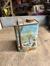 Vintage Old Rare Pure Vermont VT Maple Syrup Half Gallon Graphic Tin Can USA