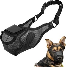 Dog Muzzle Mouth Cover Anti Bite Barking Chewing Mesh Mask Small Large Pet Cat