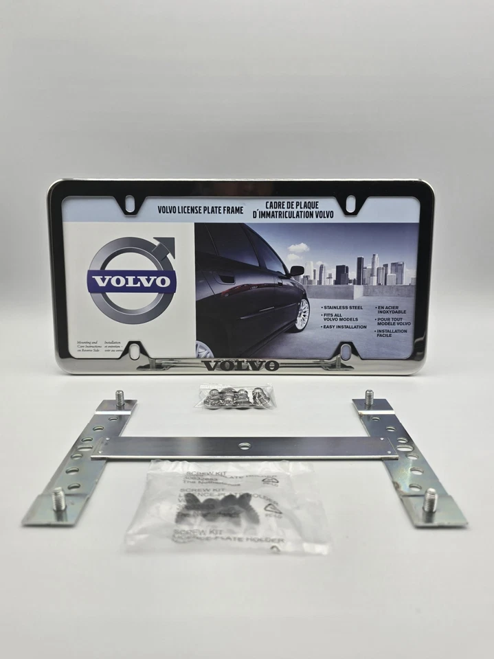 Кронштейн для рамы номерного знака Volvo полированный хром, лазерный Volvo, от оригинального производителя 8640262 - Изображение 2 из 4