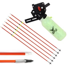 Bow Fishing Reel with Bowfishing Arrows Set Archery Kit Tool Accessories Safety