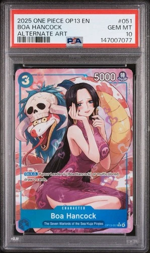 2025 One Piece Boa Hancock OP13-051 Alternate Art Carrying On His Will - PSA 10
