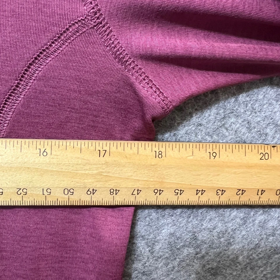 Camiseta deportiva Aeropostale manga larga cuello en V camisa deportiva para mujer mediana malva Foto 4 de 4