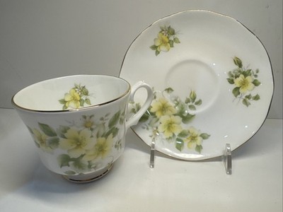 Duchess Bone China England Tea Cup & Saucer Set Sharron 510 Yellow Floral