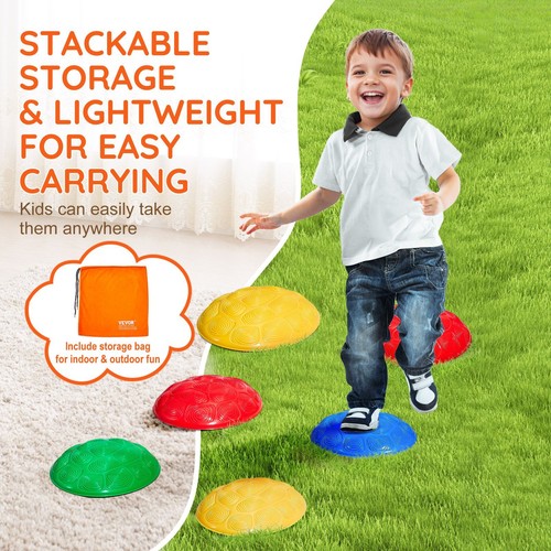 Stepping Stones 6PC Kids Sensory Balance Path Indoor Outdoor Play - Picture 6 of 7