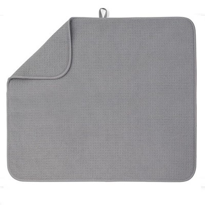 Bellemain XL Dish Mat Microfiber Drying Mat, Super 16'' x 18'', Gray