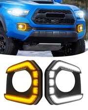 LED Fog Lights Assemblies DRL Daytime Running Lights Amber for 2016-2023 Tacoma