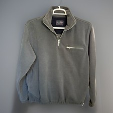 Izod PerformX Fleece 1/4 Zip Pullover Men  s Medium Gray In Color Pockets