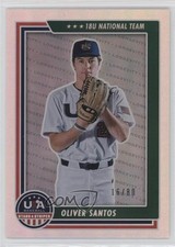 2022 Panini USA Baseball Stars & Stripes Holo Silver 16/80 Oliver Santos #66 qp4
