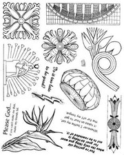 Unmounted Rubber Stamp Plate, Unmounted/Uncut Pink Rubber Stamps