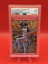 2024 Topps Chrome Update #12 CELE-12 Shohei Ohtani Orange Ref /25 PSA 9 Dodgers