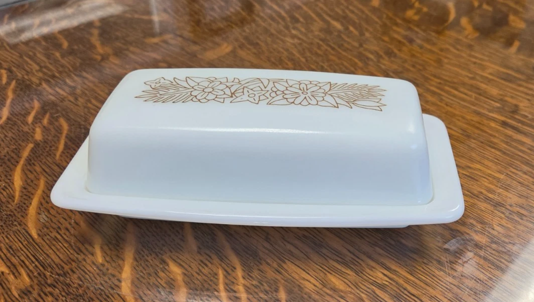 Vintage Pyrex Woodland Covered Butter Dish Milk Glass Made In USA 72-B
Opens in a new window or tab