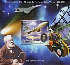 Sao Tome and Principe 2006 JULES VERNE 100th.ANNIV.OF HIS DEATH/CONCORDE S/S MNH
