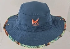 Mission Cooling Boonie Hat Wide Brim Light Weight Blue Sea Palm UPF 50