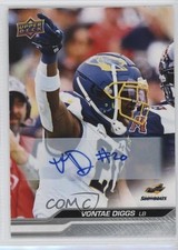 2024 Upper Deck UFL Auto Vontae Diggs #37 Auto 3d7