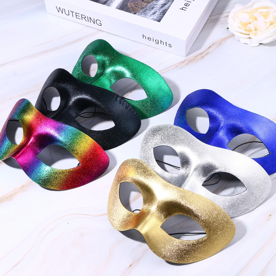 6pcs Masquerade Venetian Masks for Men Women Prom Party Mardi Gras Carnival Mask - Image 4 of 4