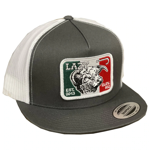 LAZY J MEXICAN BULL PATCH GREY - HATS 