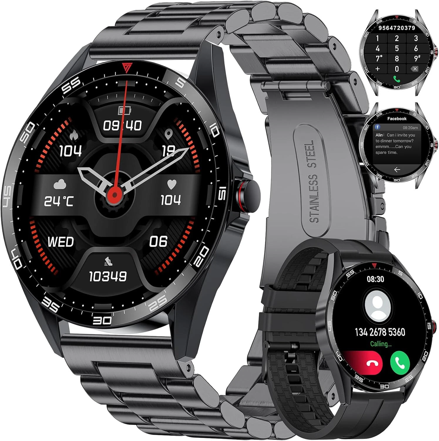 Smart Watch Ladies Women with Phone Function Wristwatch for iPhone Samsung Huawei