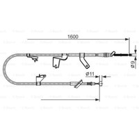 Bosch Handbremsseil Bremsseil Hinten Links Passend FüR Opel Agila (B) Suzuki