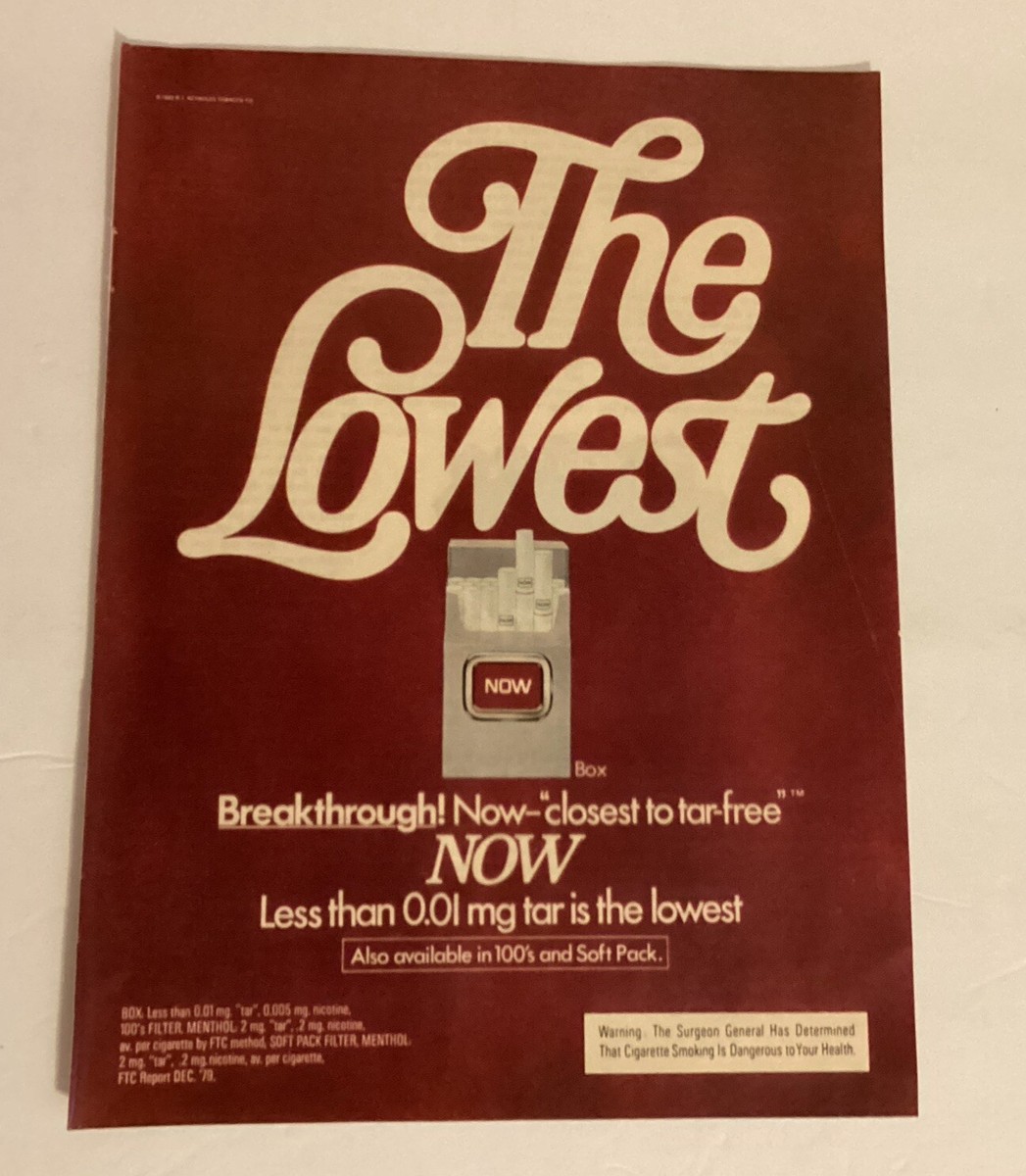 i want cigarettes now 1980 Now Cigarettes Print Ad The Lowest Pop Art Ephemera