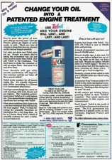 1990 Vintage Print Ad Change Your Oil into Patented Engine Treatment Use Tufoil