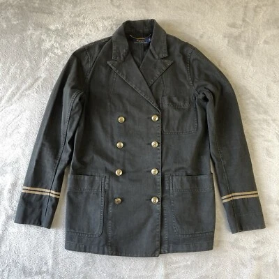 Ralph Lauren Denim Supply Womens Double Breasted Military Blazer Jacket Size 6-8 - Image 1 of 4