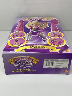 New Toy Biz Super Star Susie Gymnastics Gymnast Bar Doll Vintage
