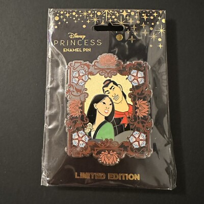 Disney Pin PALM Pink A La Mode Mulan & Li Shang Princess Enamel Pin LE ...