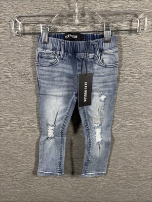NWT Beau Hudson Kids Girls Blue Distressed Jeggings Pants Size 1