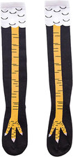 NANAGO Novelty Crazy Funny Chicken Legs Feet 17.7In Mid-Calf Turkey Socks, Funny