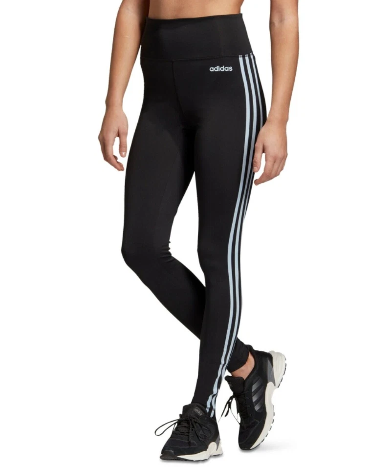 adidas Women&#039;s Design 2 Move 3-Stripe High-Rise Leggings | eBay