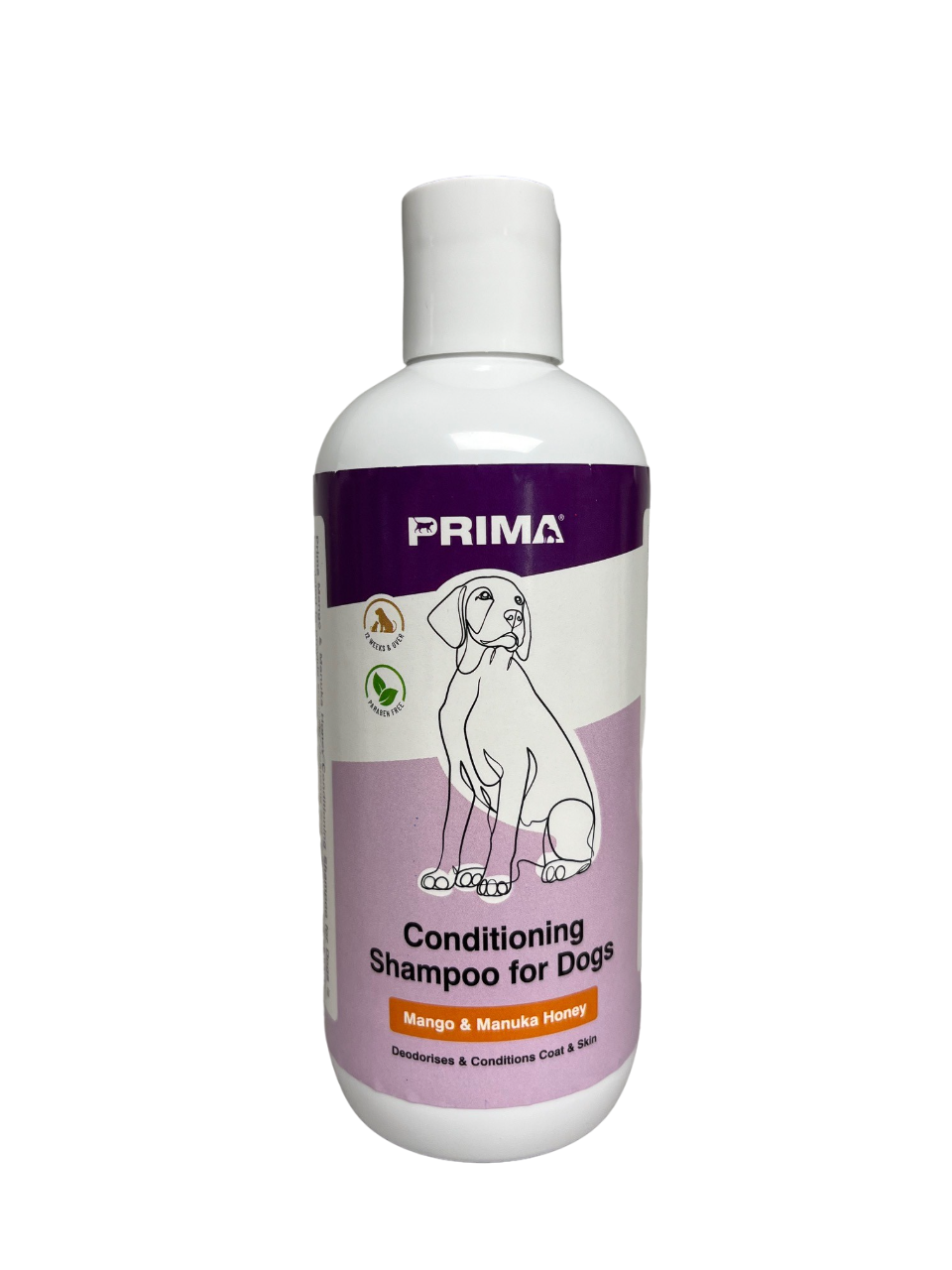 PRIMA CONDITIONING SHAMPOO FOR DOGS & PUPPIES MANGO & MANUKA HONEY 250ML