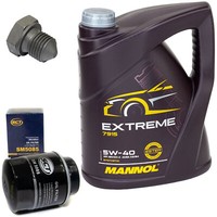 MotoröL Set 5W-40 5 Liter + ÖLfilter SM 5085 + Schraube FüR Audi A1 Skoda VW 1.4