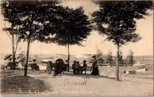 Ashtabula Harbor Ohio Point Park & Harbor Rotograph Postcard OH Posted 1909