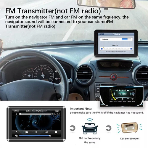5" 8GB GPS Navigator Car Auto Truck Navigation BTH System Sat Nav Lifetime Map - Bild 6 von 14