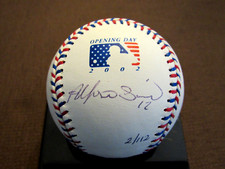 ALFONSO SORIANO 2002 OPENING DAY YANKEES SIGNED AUTO LIMITED ED. BASEBALL TCS