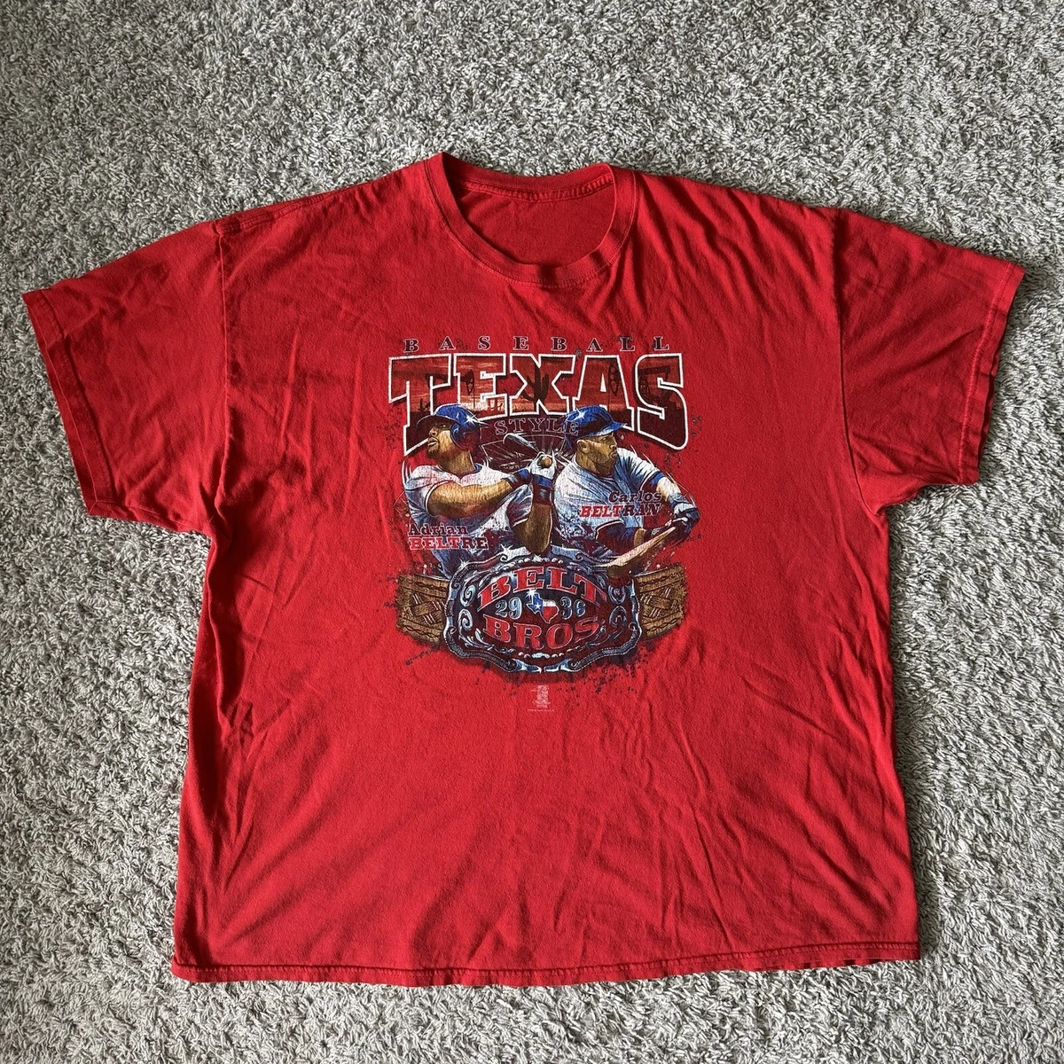 Texas Rangers T Shirt 3XL Estimate Adrian Beltre 29 Carlos Beltran 36 Belt Bros eBay