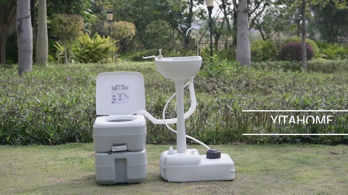 Portable RV Toilet 17L Camping Sink Hand Wash Basin