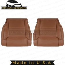 2014 to 2018 For Toyota Tundra Driver/Passenger Bottom Leather Seat Covers Brown