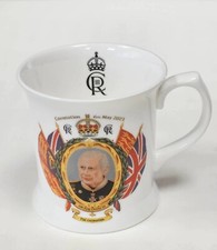King Charles III Coronation fine bone china small tankered with signature