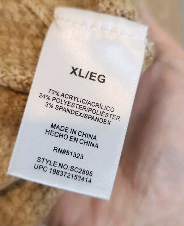 NWT Vince Camuto Cable Knit Sweater in Latte Heather Size XL image 7