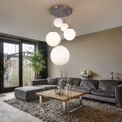 Orientalische Pendelleuchte Globo 15344S – Schwarz-silber, 300 Mm Durchmesser, Für Wohn- & Esszimmer