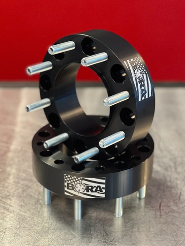 BORA 1.75" Wheel Spacers For GMC Sierra 1500 – Set Of 2, Made In USA, Black Anodized