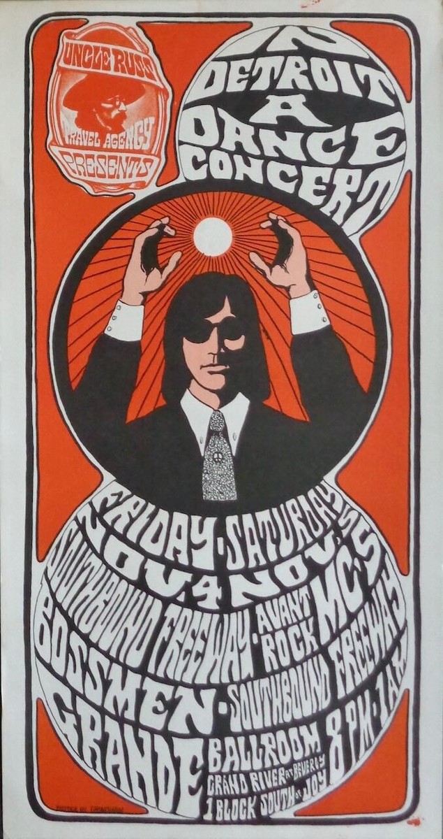 SOUTHBOUND FREEWAY MC5 GRANDE BALLROOM RGP5 concert poster 1966