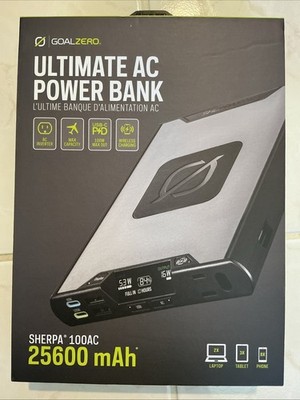 Goal Zero Sherpa 100AC 110V 25600mAh Power Bank - Grey, New