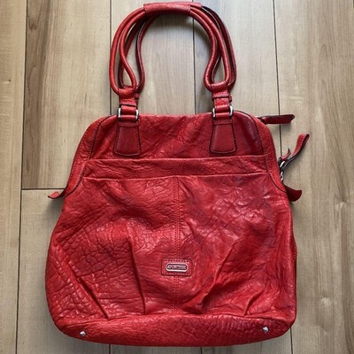 Sportmax Max Mara Shoulder Tote Bag Purse Leather in Red USED Good Condition